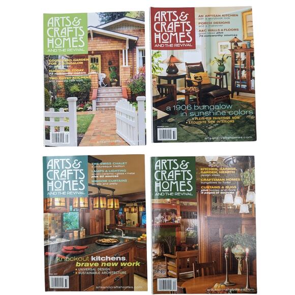 Lot 4 Vintage 2007 Magazines ARTS CRAFTS HOMES REVIVAL Spring Summer Fall Winter - Picture 1 of 14